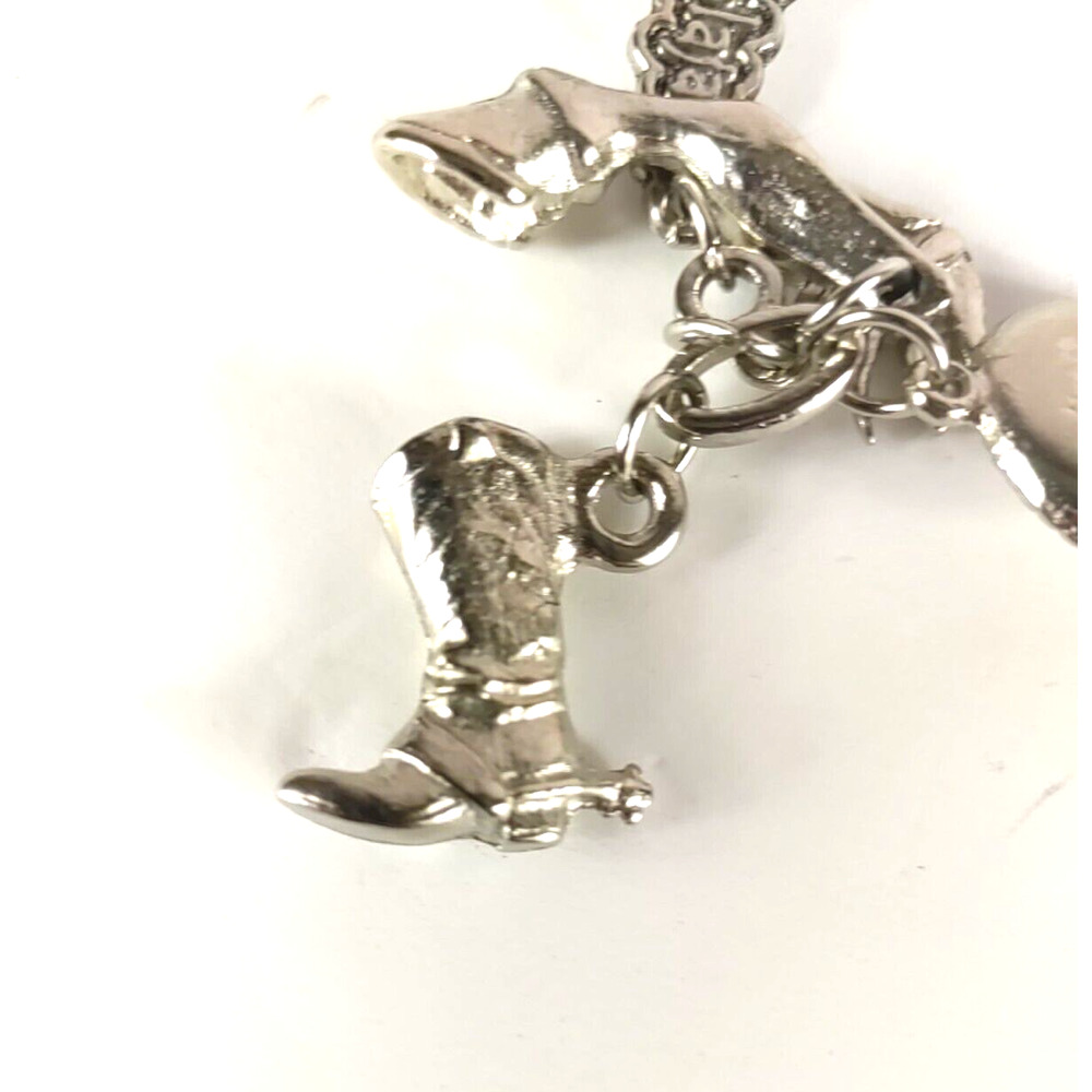 Guadalajara Mexico Keychain Silver Tone Boot Hat Cactus Horse Hoof - Picture 5 of 6